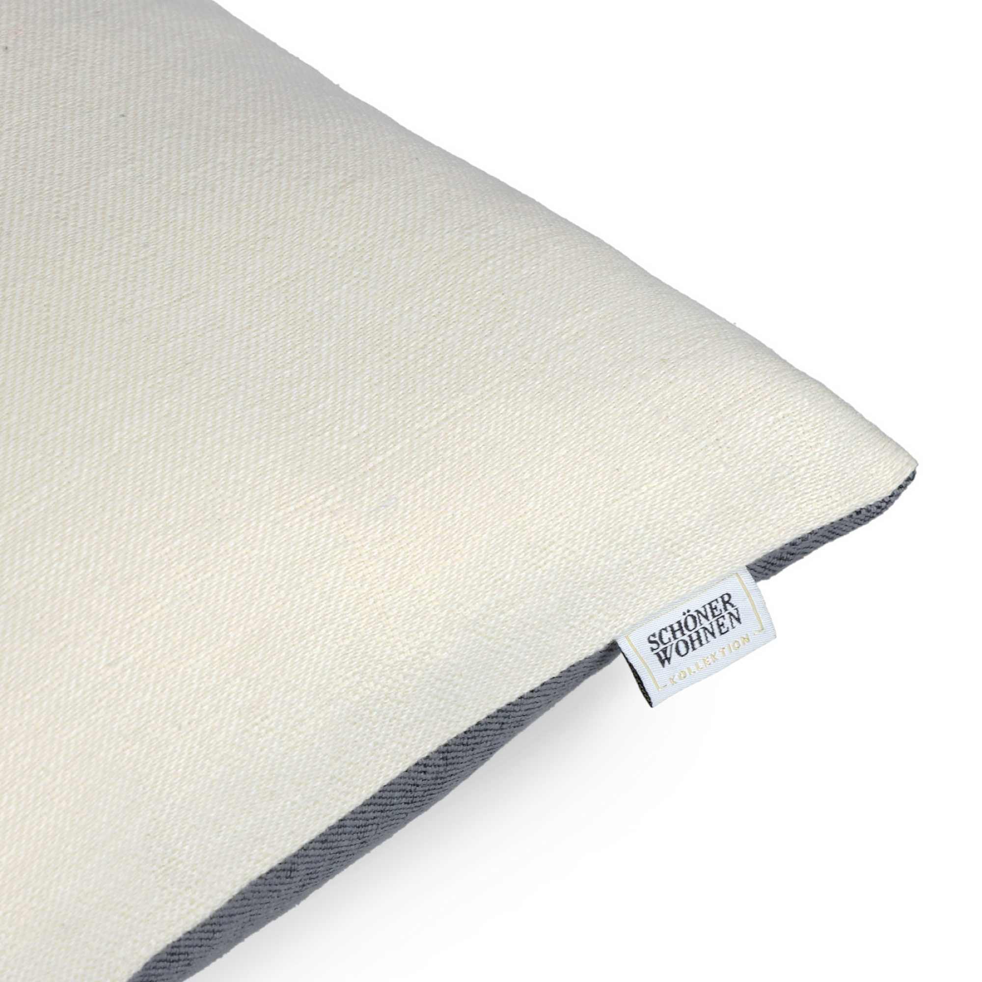 Kissenhülle Soon mit Farbblöcken und Stickerei 38 x 58 cm - WohnDirect.com - Heimtextilien für stilvolles Wohnambiente