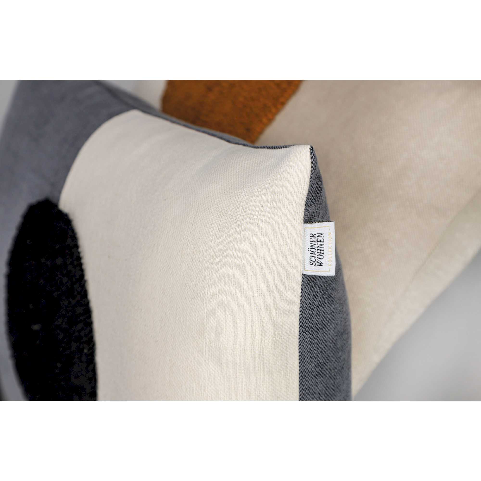 Kissenhülle Soon mit Farbblöcken und Stickerei 38 x 58 cm - WohnDirect.com - Heimtextilien für stilvolles Wohnambiente