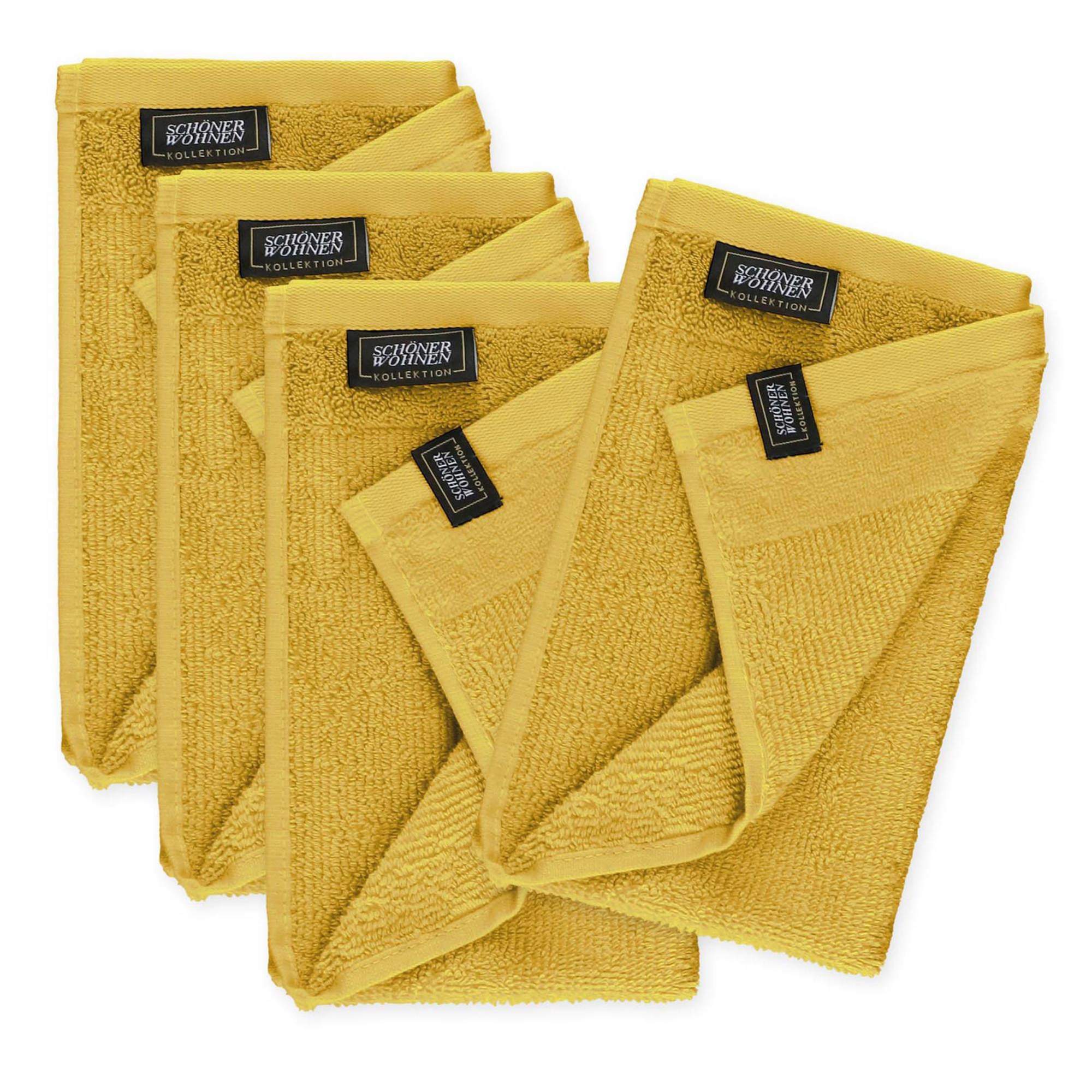Gästehandtuch 4er Set mit Velourborte 30 x 50 cm