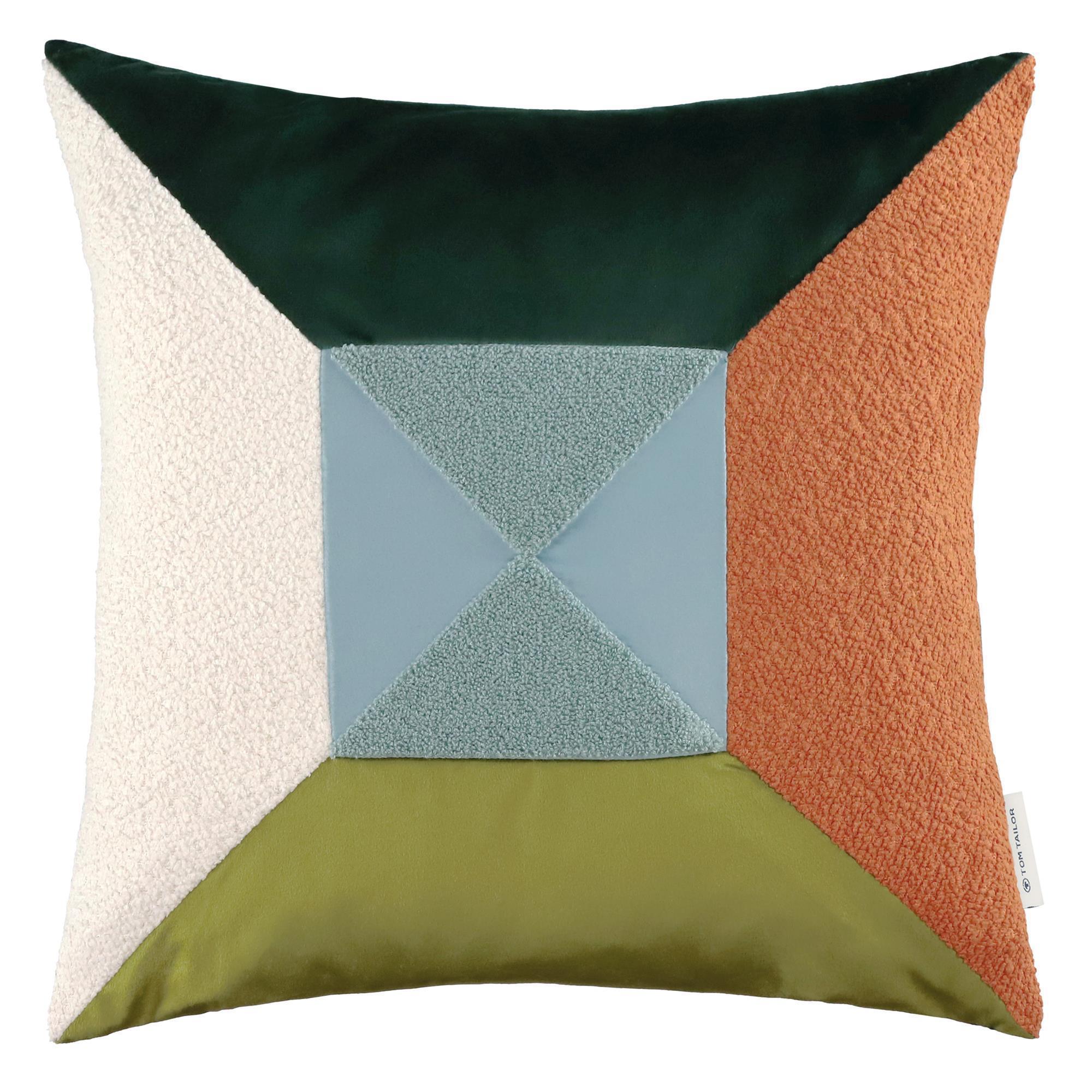 Kissenhülle in Samt mit  Boucle 45 x 45 cm