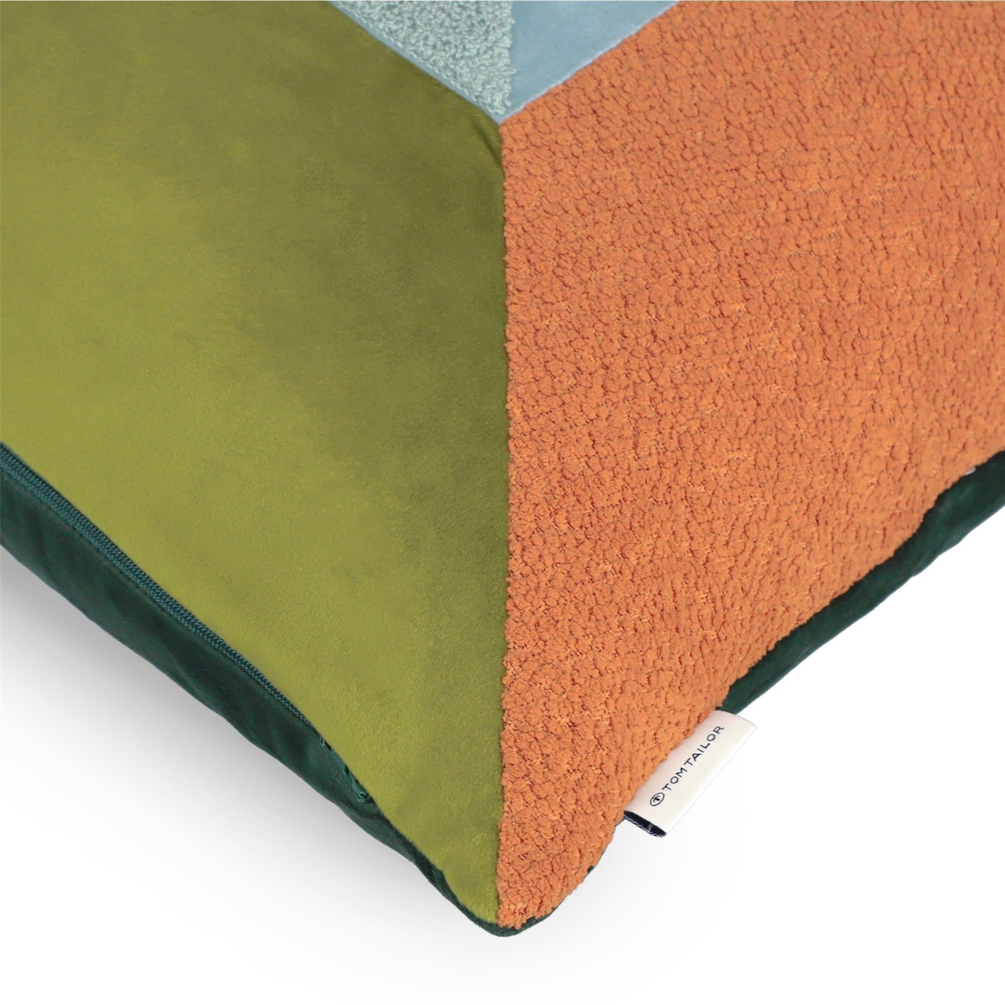 Kissenhülle in Samt mit  Boucle 45 x 45 cm