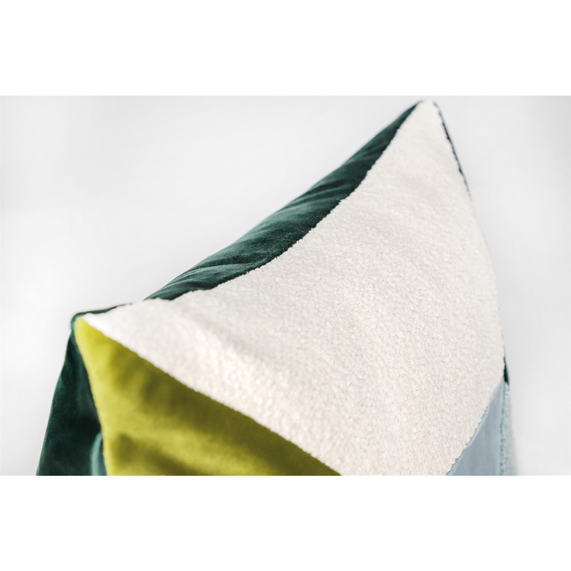 Kissenhülle in Samt mit  Boucle 45 x 45 cm