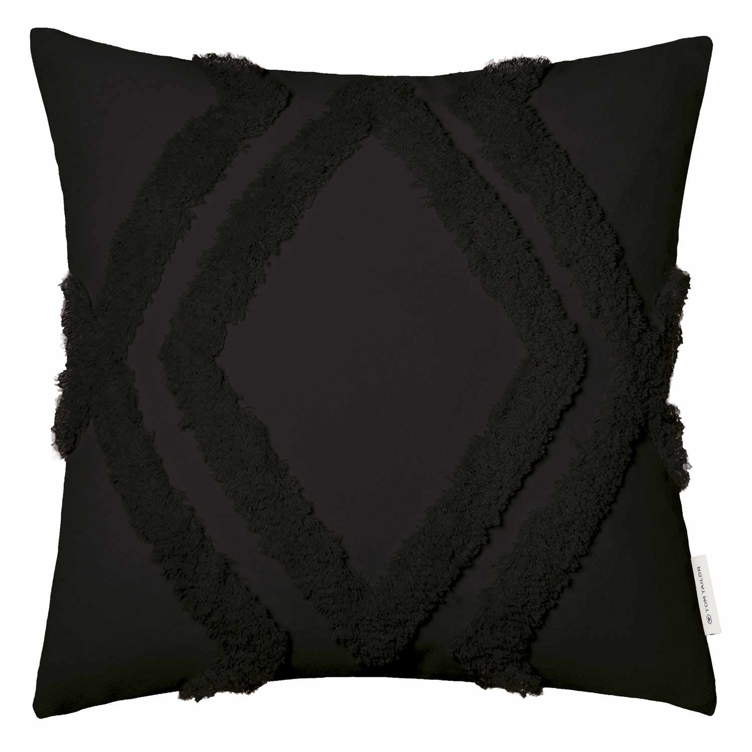 Zierkissenhülle Fluffy Rhombus • 3D Muster • Boho Look • waschbar • 45x45cm