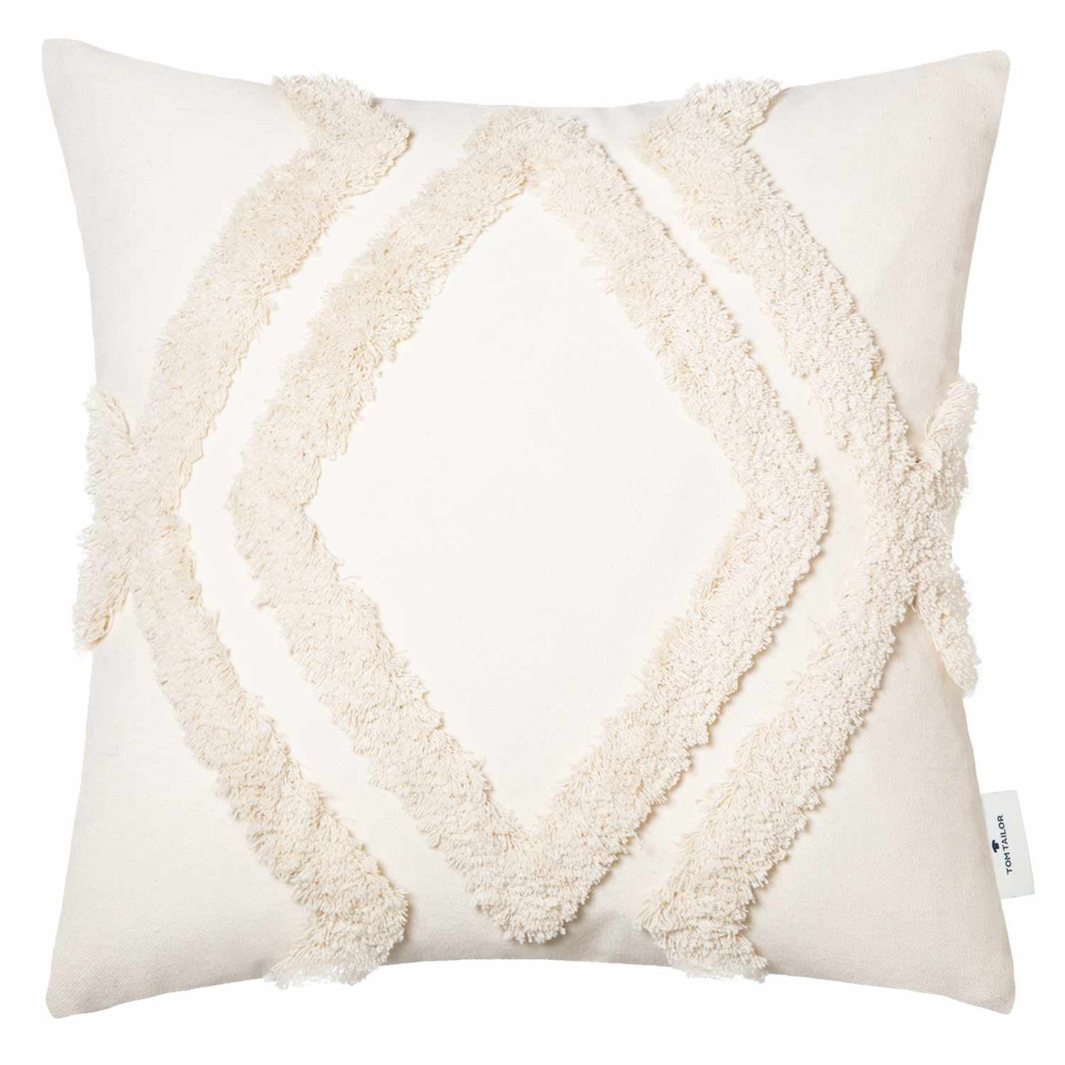 Zierkissenhülle Fluffy Rhombus • 3D Muster • Boho Look • waschbar • 45x45cm