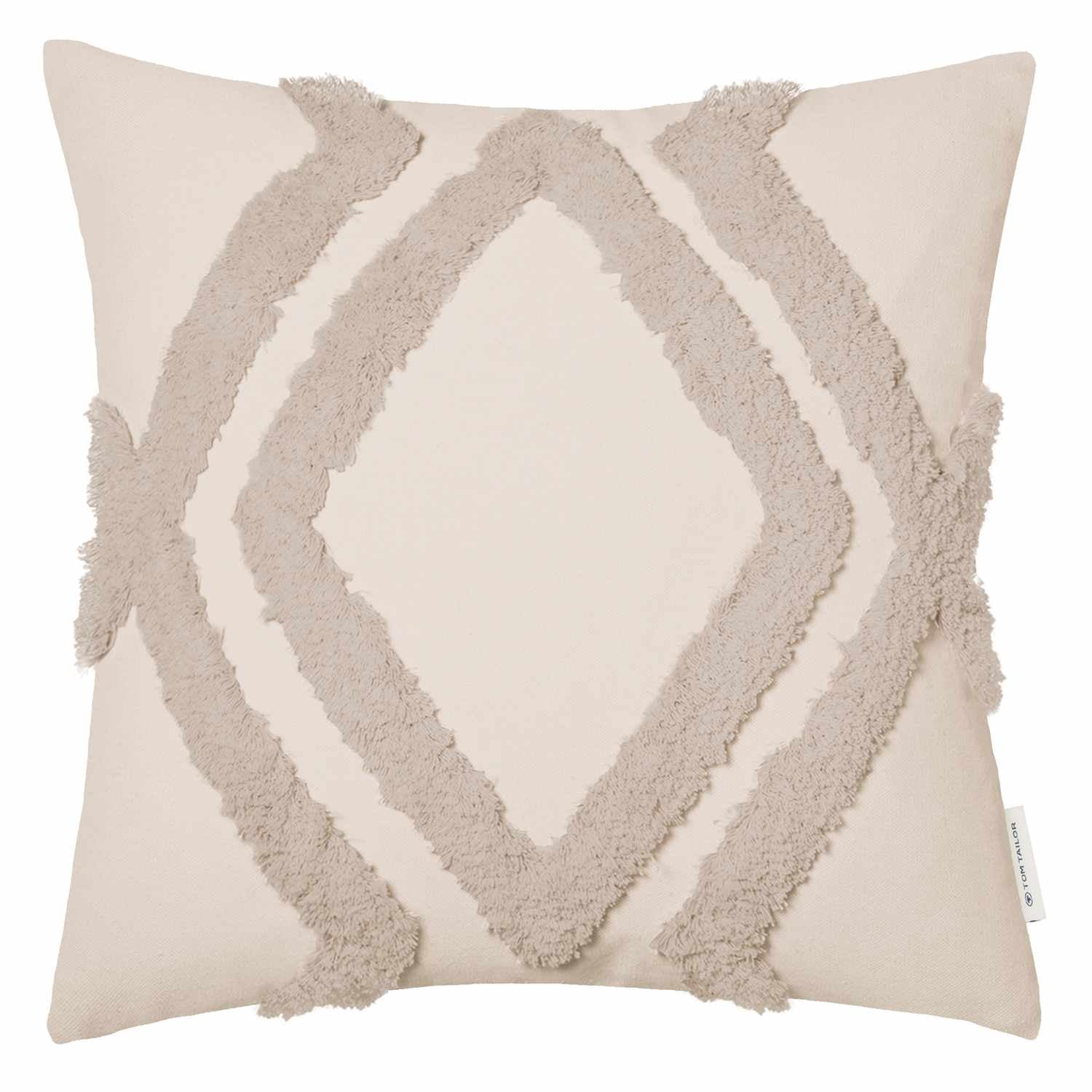 Zierkissenhülle Fluffy Rhombus • 3D Muster • Boho Look • waschbar • 45x45cm