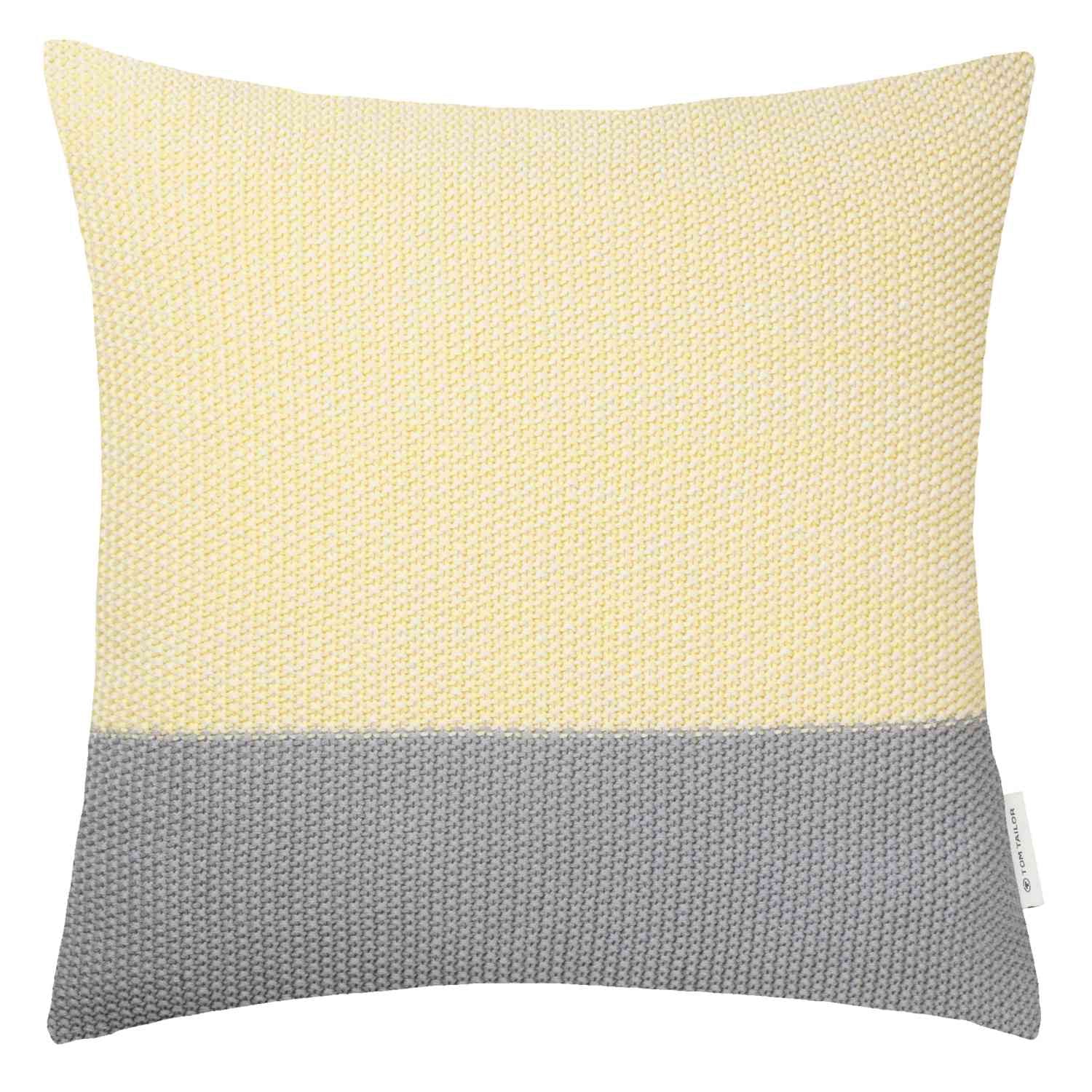 Zierkissenhülle Knitted Block • Reißverschluss • 100% Baumwolle • Perlmuster • 45x45cm
