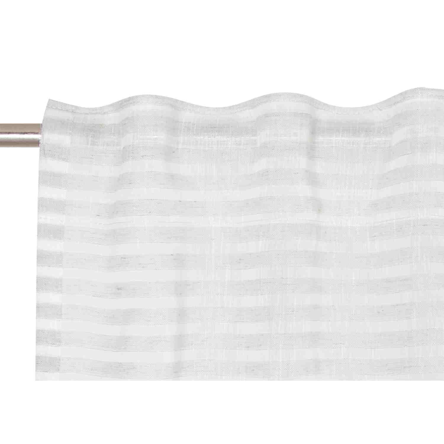 Schlaufenschal Natural Stripe • Queerstreifen • verdeckte Schlaufen • Transparent • 130 x 250 cm - WohnDirect.com - Heimtextilien für stilvolles Wohnambiente