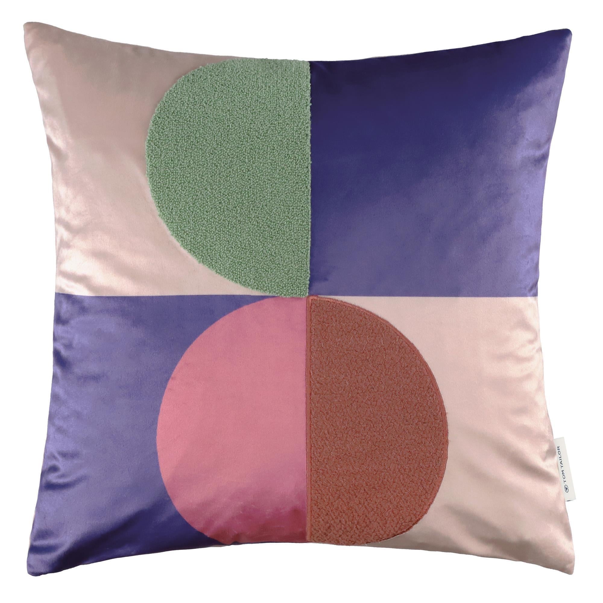 Kissenhülle in Samt mit  Boucle 45 x 45 cm