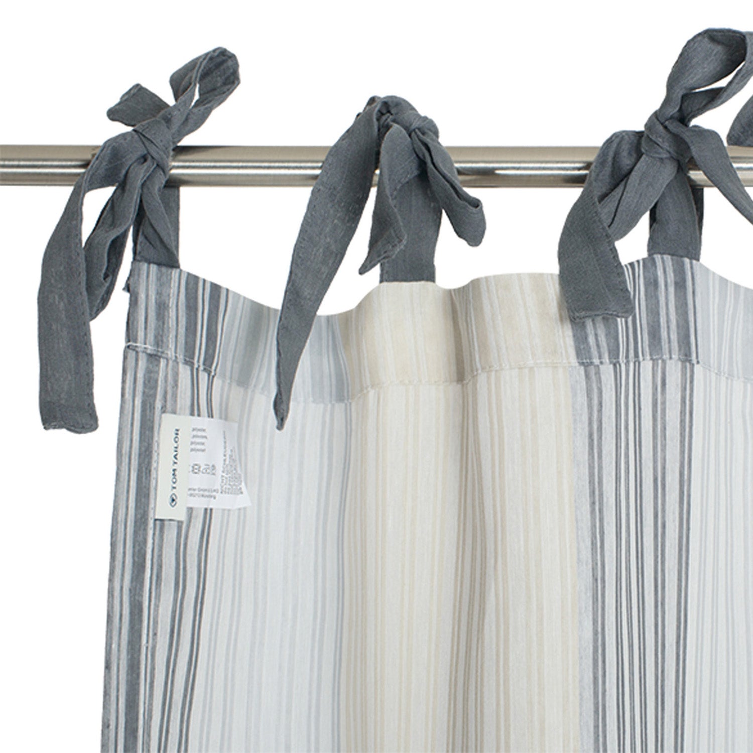 Fertigvorhang Stroke • mit Gardinenband • halbtransparent • 130x250cm