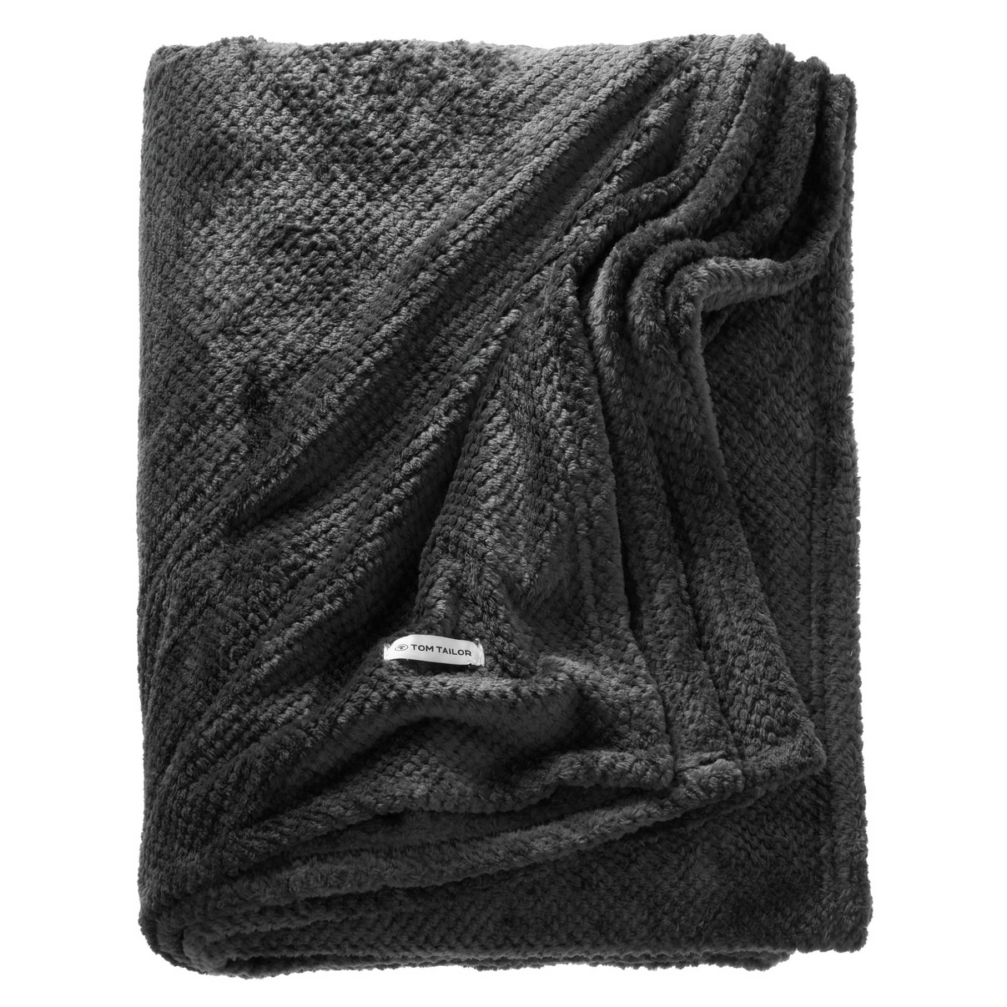 TT Plaid Structure aus Polyesterfleece uni