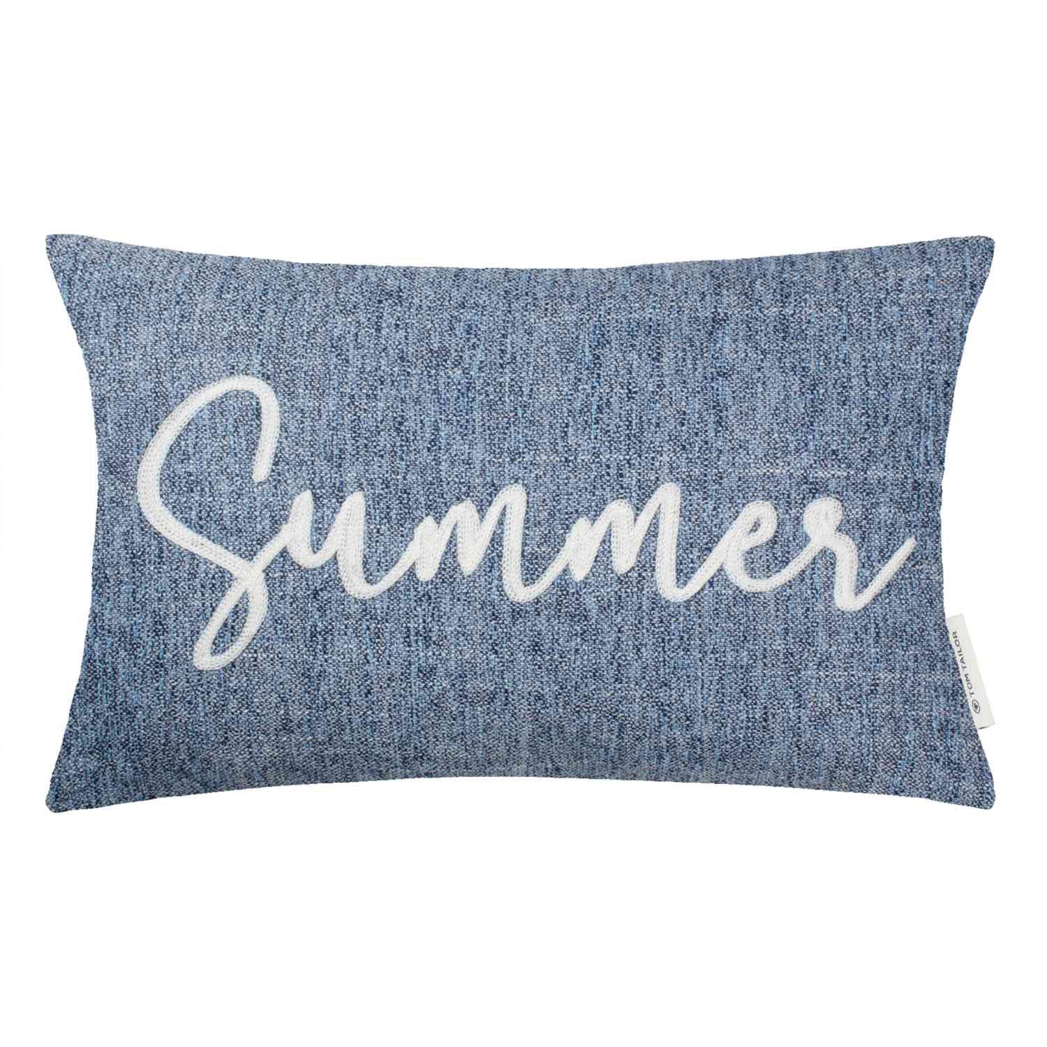 Zierkissenhülle Summer • offener Reißverschluss • mit Schriftzug