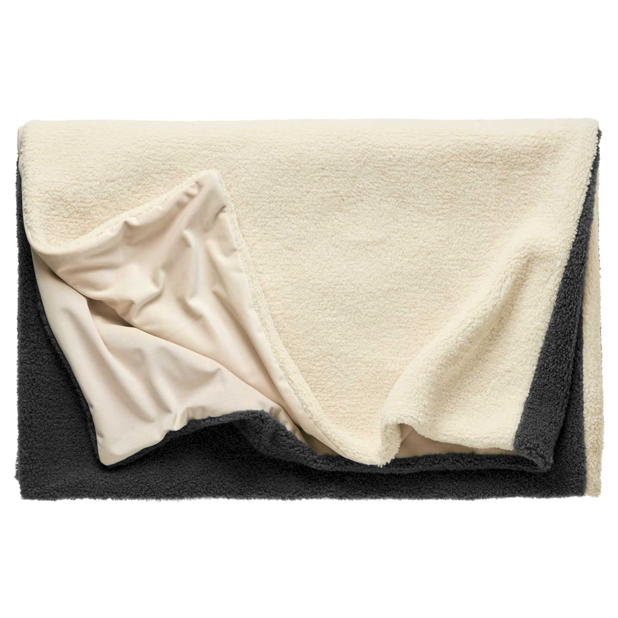 TOM TAILOR Wohndecke – Kuscheldecke mit Teddy & Velvet, Grau/Beige, 100% Polyester