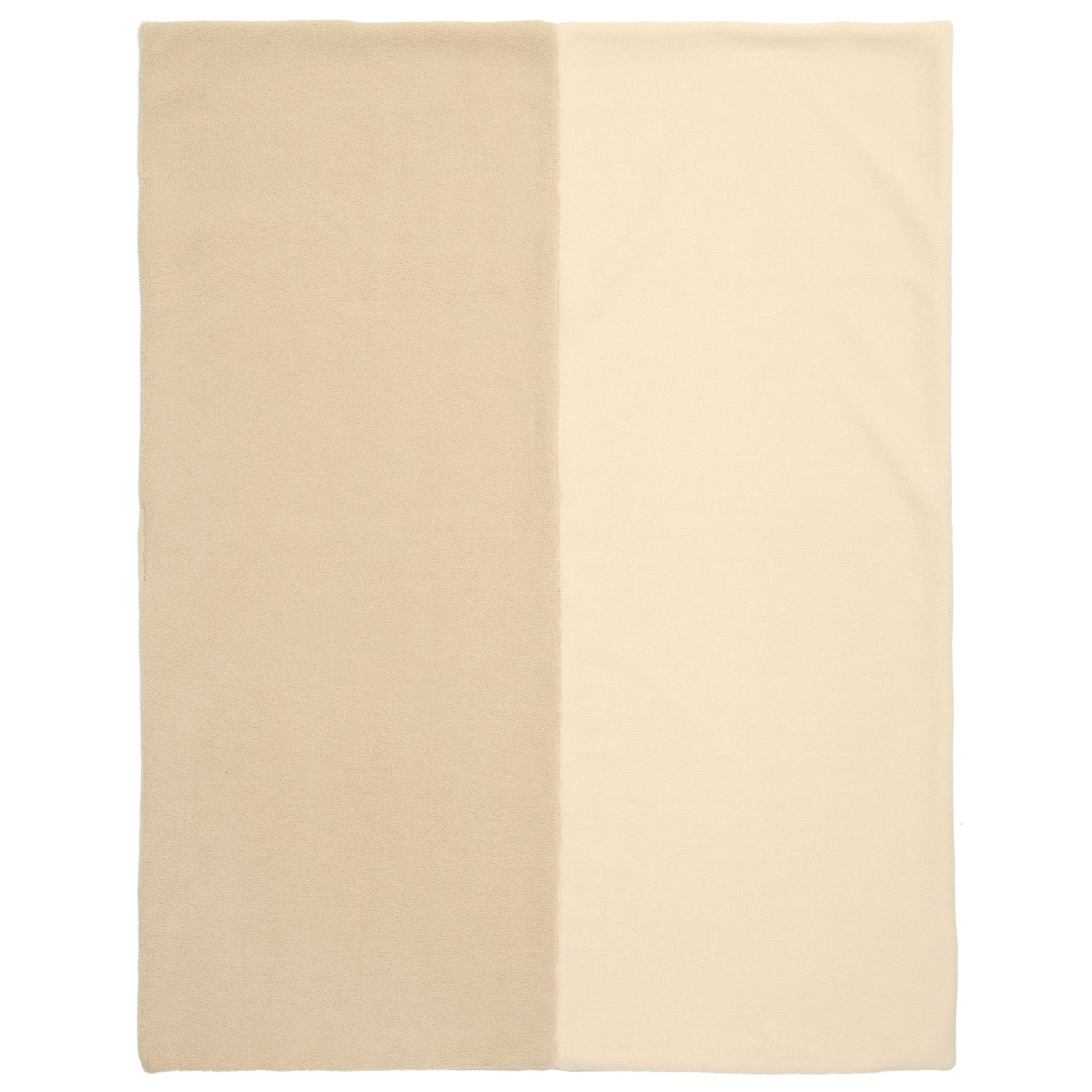 TOM TAILOR Wohndecke – Kuscheldecke mit Teddy & Velvet, Grau/Beige, 100% Polyester