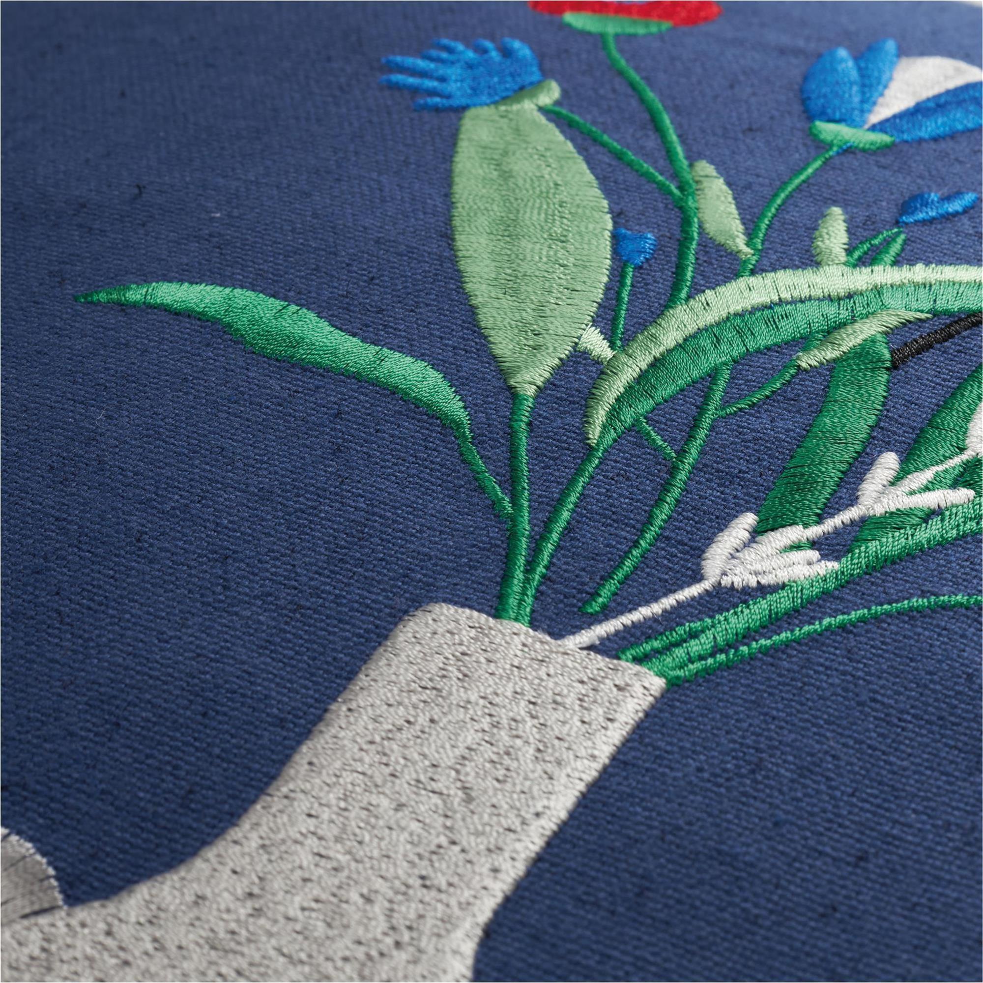 Kissenhülle mit Blumenmotiv 45 x 45 cm