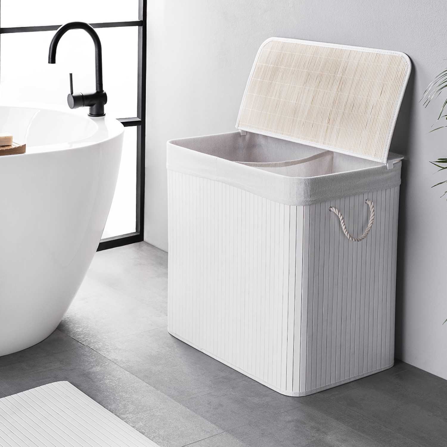 Hochwertiger Bambus Wäschekorb – Perfekt für Schlafzimmer, Bad und mehr